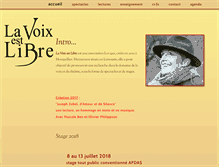 Tablet Screenshot of lavoixestlibre.fr